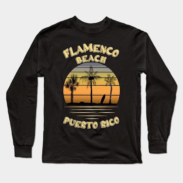 Dream Beach: Flamenco Beach Puerto Rico Long Sleeve T-Shirt by madrigenum